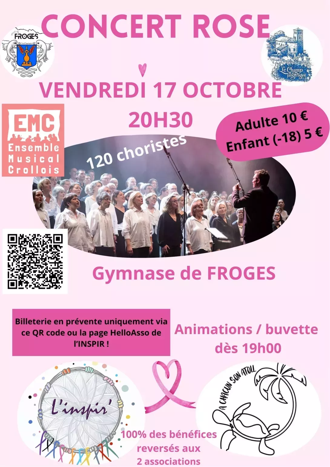Concert rose du 17 octobre 2025 à Froges : billetterie ouverte !