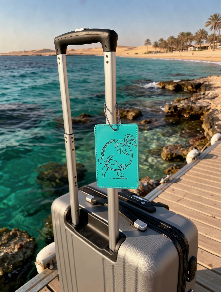 Etiquette à bagage A chacun son atoll