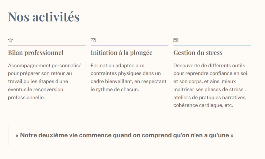 Nos activités-synthèse